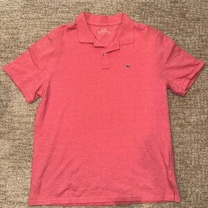 Vineyard Vines Men's Large Coral Pink Polo Shirt